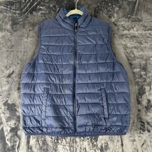 Swiss Tech Puffer Vest Mens XL Dark Navy Blue Quilted Full Zip SM47507Y‎
